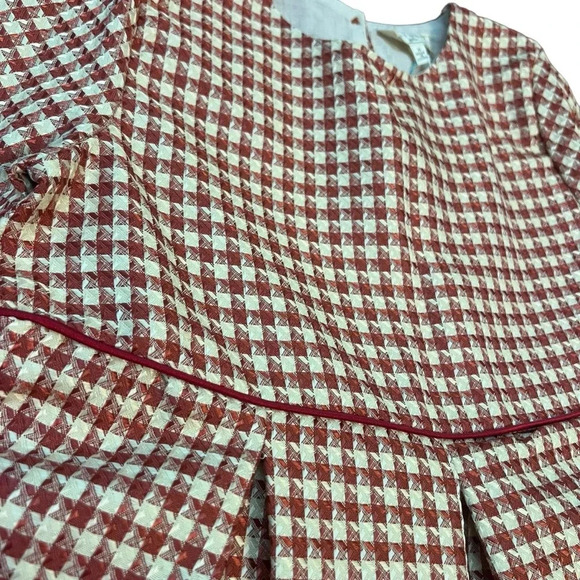 Hayden Girls NWT Piping Detailed Houndstooth Box Pleat Dress Size M - Picture 3 of 7